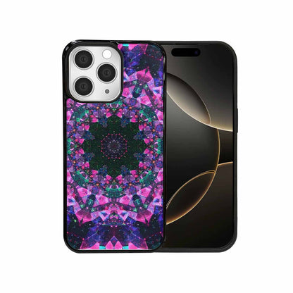 iPhone 15 Pro Max Case — Crystal Mandala Art Seamless Pattern Vibrant, Custom Designed Case Cover