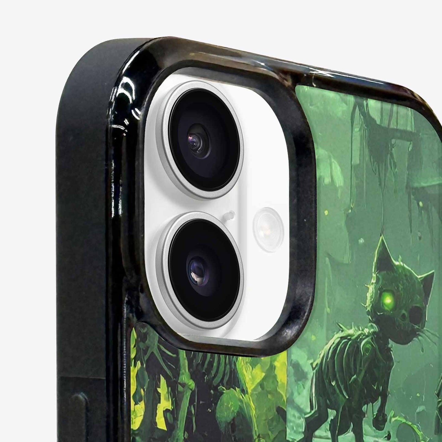 iPhone 16 Case — Toxic Melting Skeleton Cats Small Toxic, Custom Phone Case