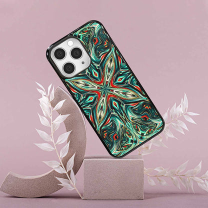 iPhone 15 Pro Max Case — Holographic Tribal Blaze, Unique Phone Case Design