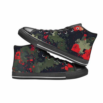 WOMEN'S Military Camouflage Blotch High Top Canvas Dreamcore Custom Sneakers