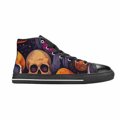 MEN'S Mushroom Skulls High Top Canvas Y2K Custom Sneakers