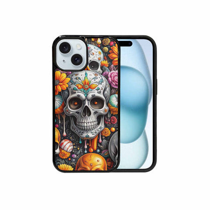 iPhone 15 Case — Greyscale Black And White Dark Black, Unique Phone Case Design