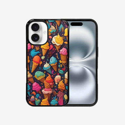 iPhone 16 Case — Ice Cream Motif Ice Cream Motifs, Custom Print Case Cover