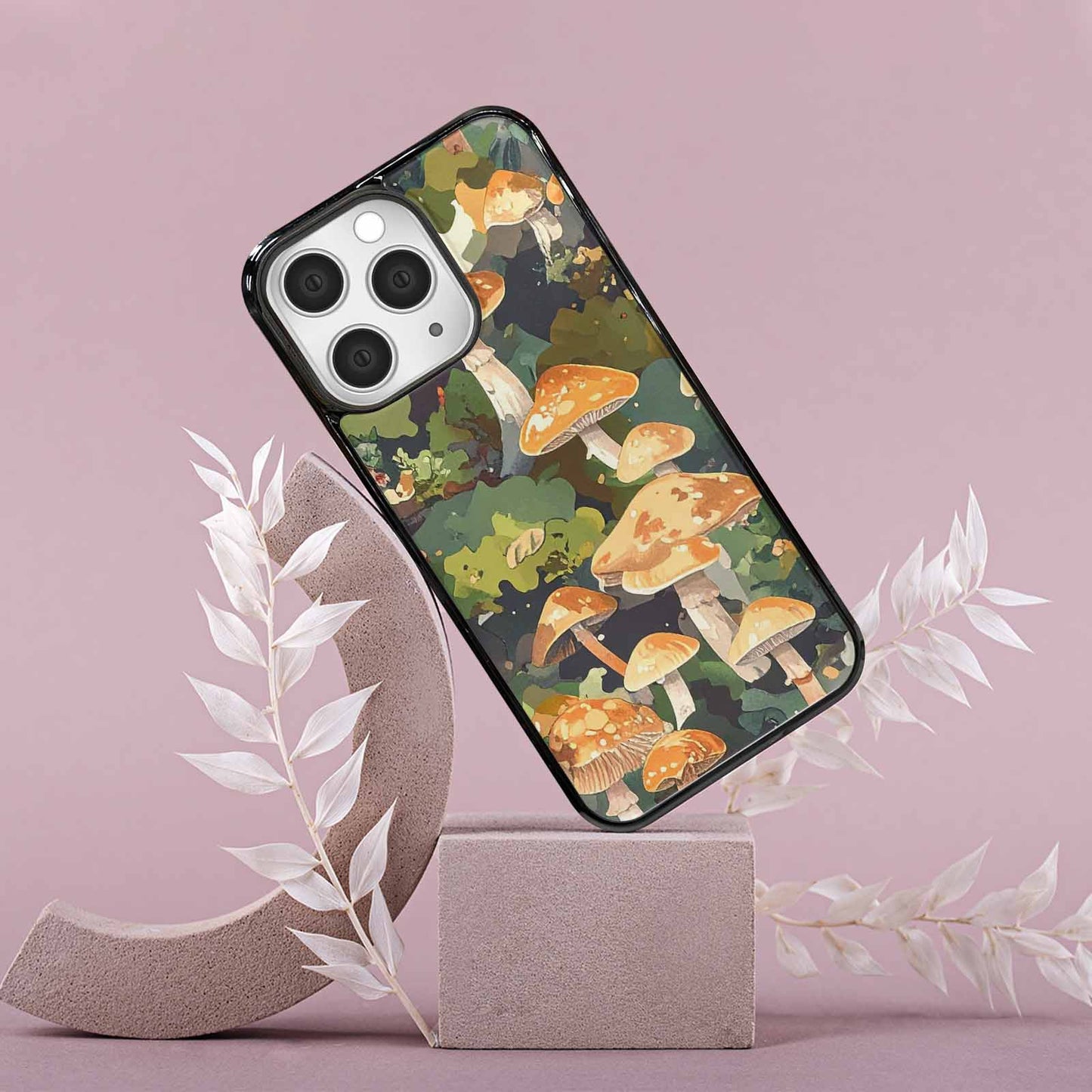 iPhone 15 Pro Max Case — Mushrooms Camomushrooms Patter 9y1, Custom Print Case Cover