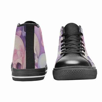 MEN'S Skulls - Pastel High Top Canvas Cottagecore Shoes