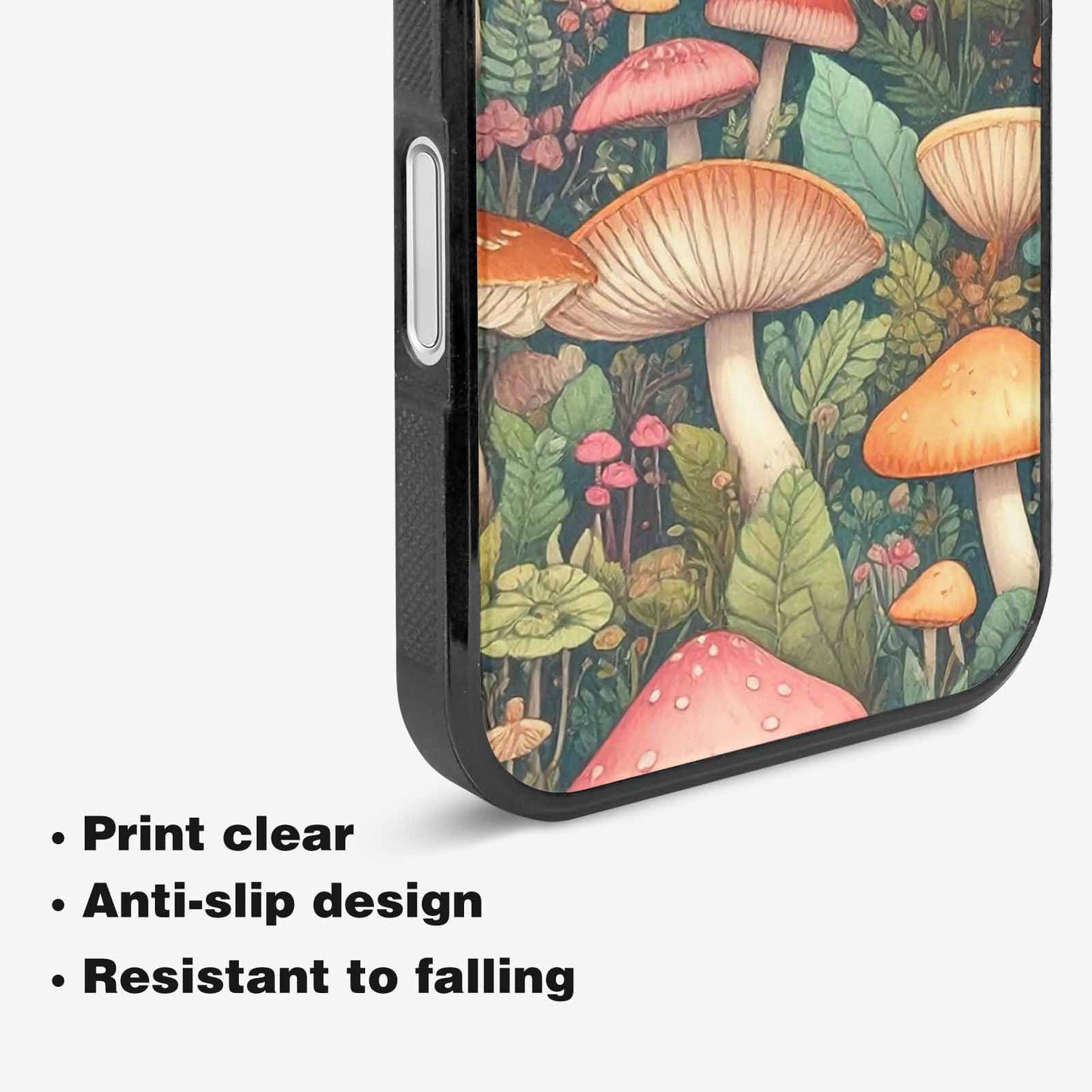 iPhone 16 Plus Case — Mushrooms Botanicalmushrooms P, Personalized Phone Case