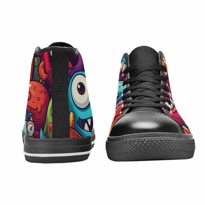 MEN'S Cartoon Monster Character High Top Canvas Dark Academia Sneakers