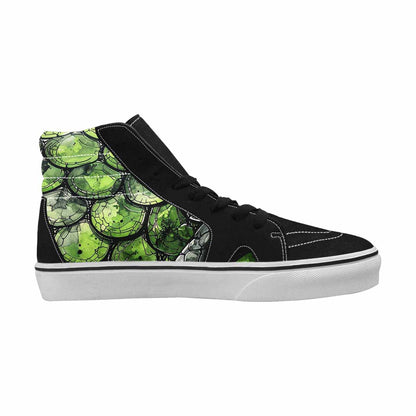 MEN'S Reptile Scale High Top Canvas Dark Academia Sneakers