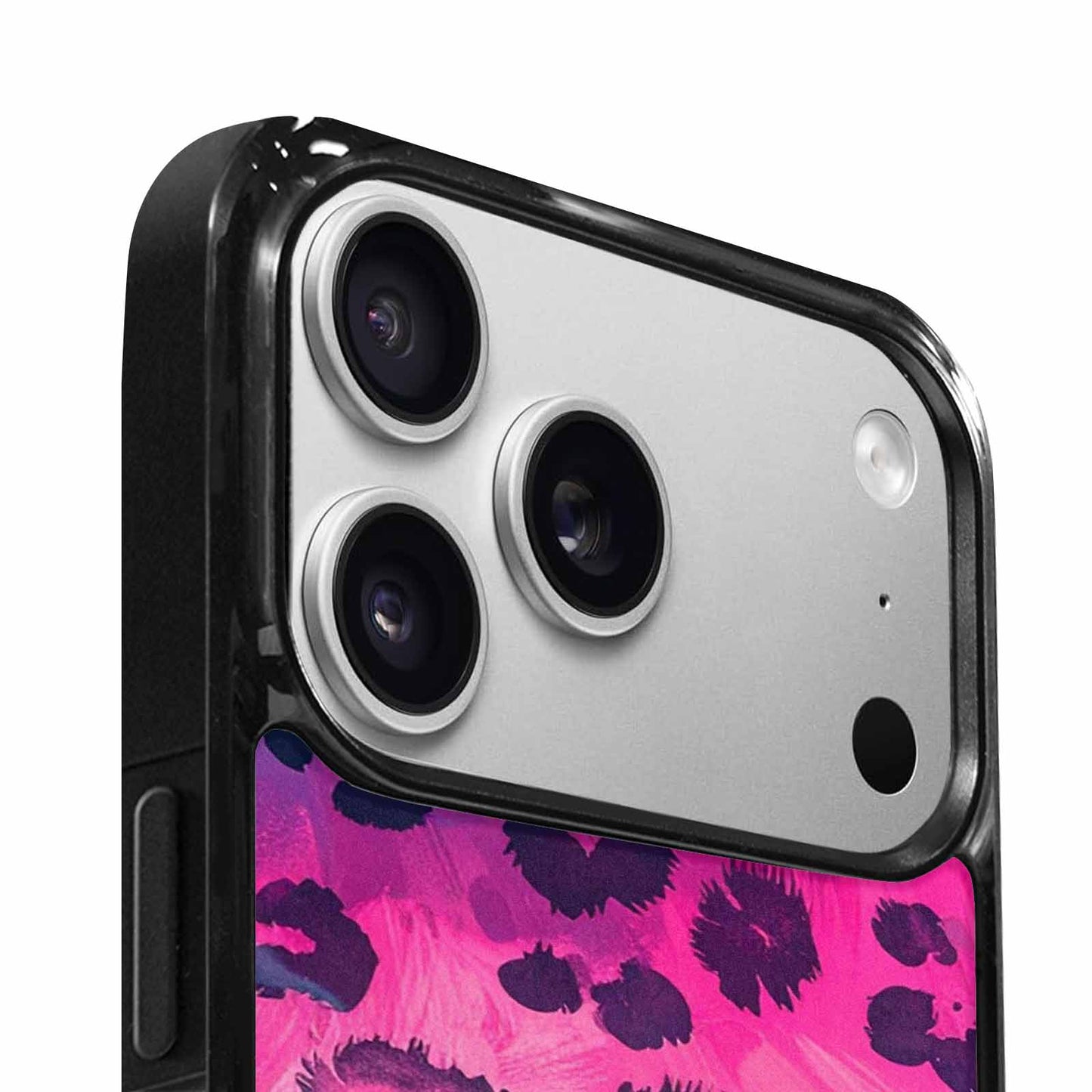 iPhone 17 Pro Max Case — Leopard Neon Pink Teal Airbrush Animal, Custom Made Phone Cover
