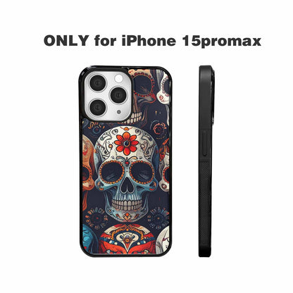iPhone 15 Pro Max Case — Skull Waves, Customized Protective Case