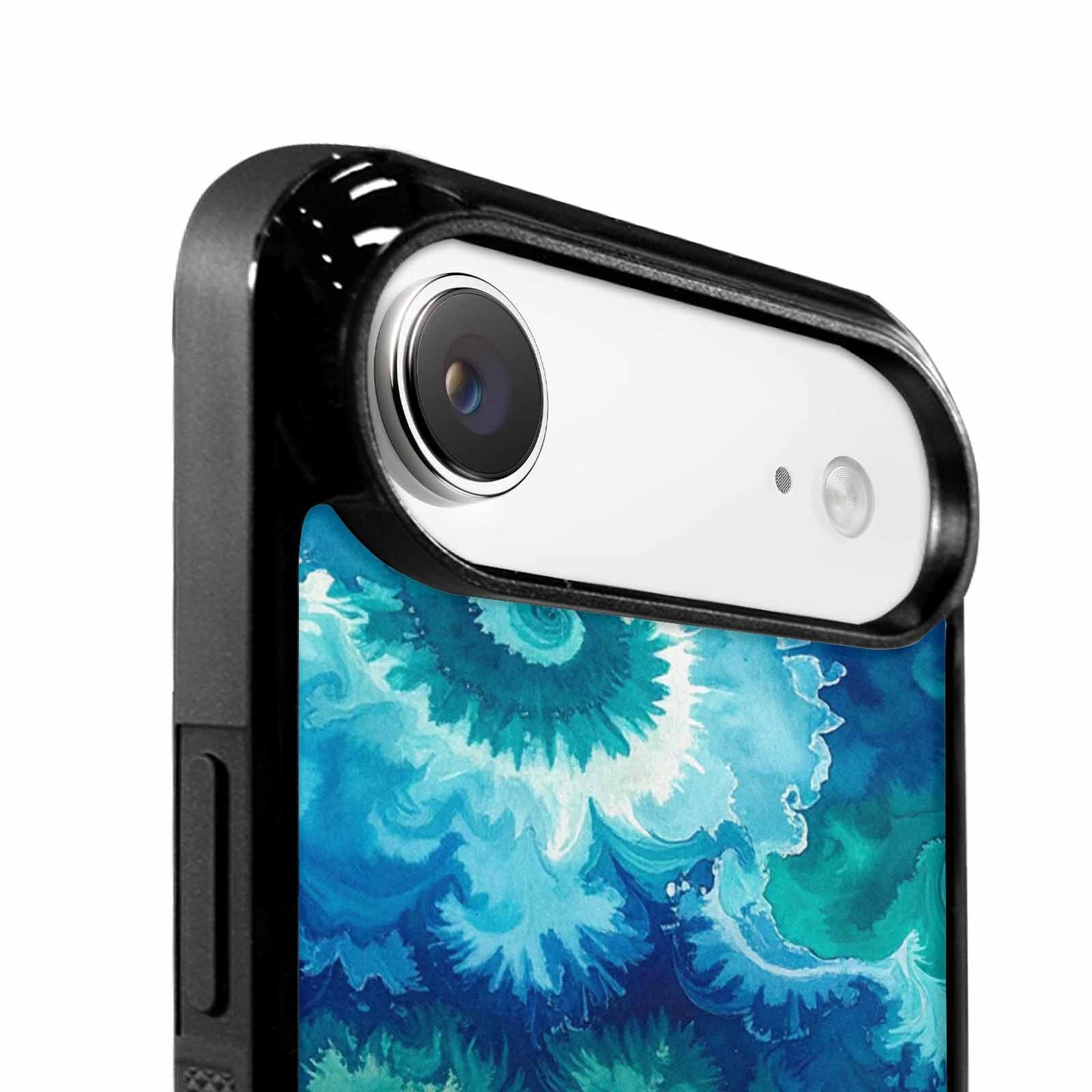 iPhone 17 Air Case — Tie Dye Ocean Blues Blended Tie, Custom Made Phone Cover