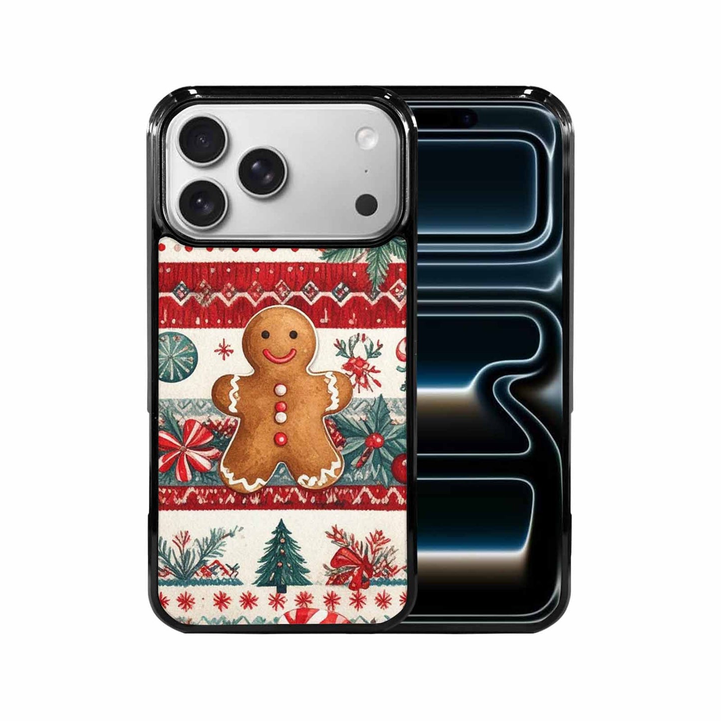 iPhone 17 Pro Max Case — Small Christmas Holly Snowflake Original Art, Custom Phone Case