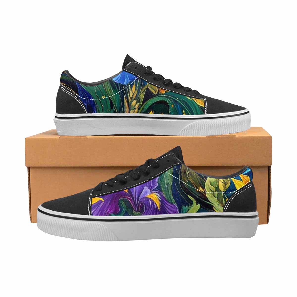 WOMEN'S Blend All Versions Canvas Lace-Up Wallpaper Art Shoes