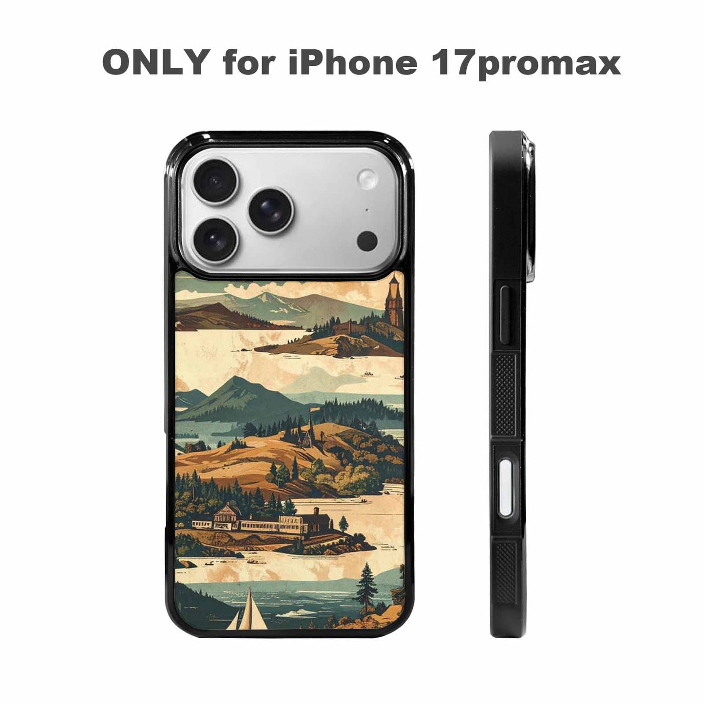 iPhone 17 Pro Max Case — Vintage Travel Artwork Pattern Retro Vintage, Custom Made Phone Cover