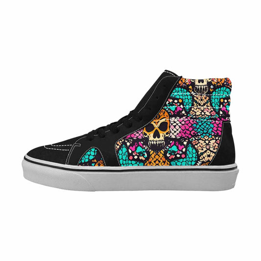 MEN'S Snake Print Skull High Top Canvas Cottagecore Shoes