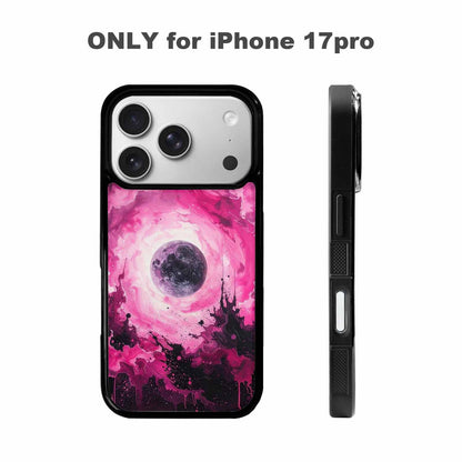 iPhone 17 Pro Case — Galaxy Nebula Black Pink Ink Galaxy, Custom Print Case Cover