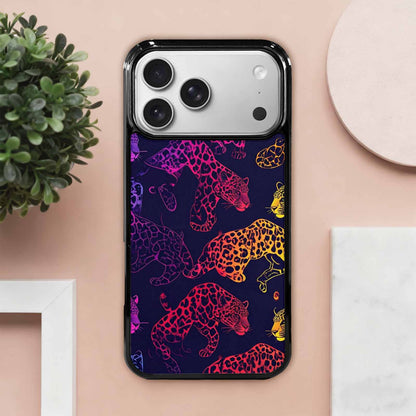 iPhone 17 Pro Max Case — Leopard Print Neon Seamless Animal Print, Custom Art Phone Cover
