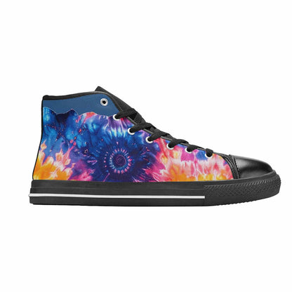 WOMEN'S Tie Dye Mixed Style High Top Canvas Aesthetic Custom Shoes