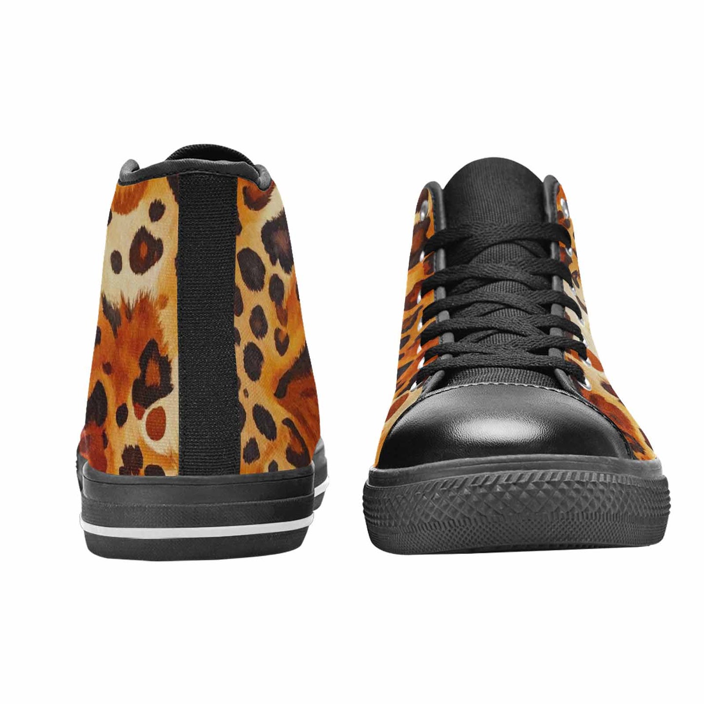 MEN'S Cow Animal Print High Top Canvas Aesthetic Custom Shoes
