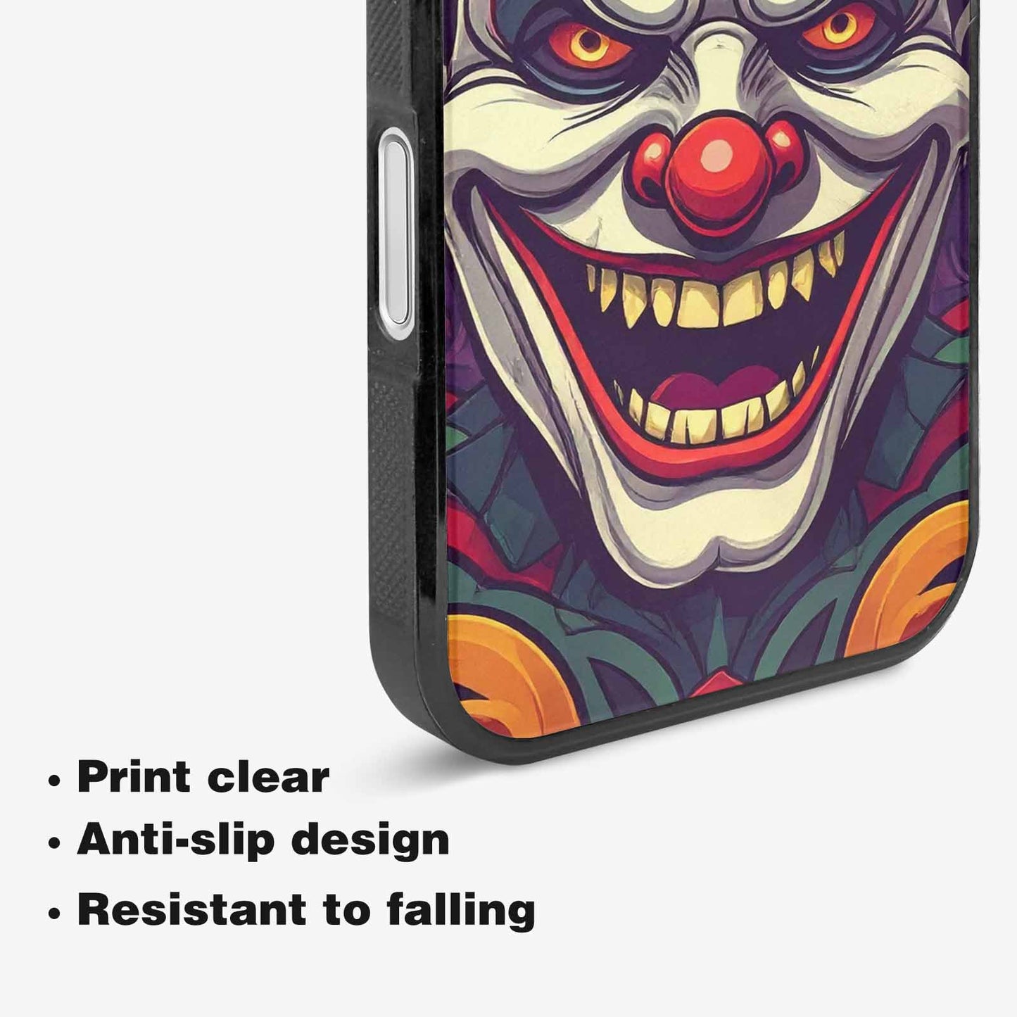 iPhone 16 Case — Evil Circus Heads Faces Overlapping Patterns, Custom Made Phone Cover