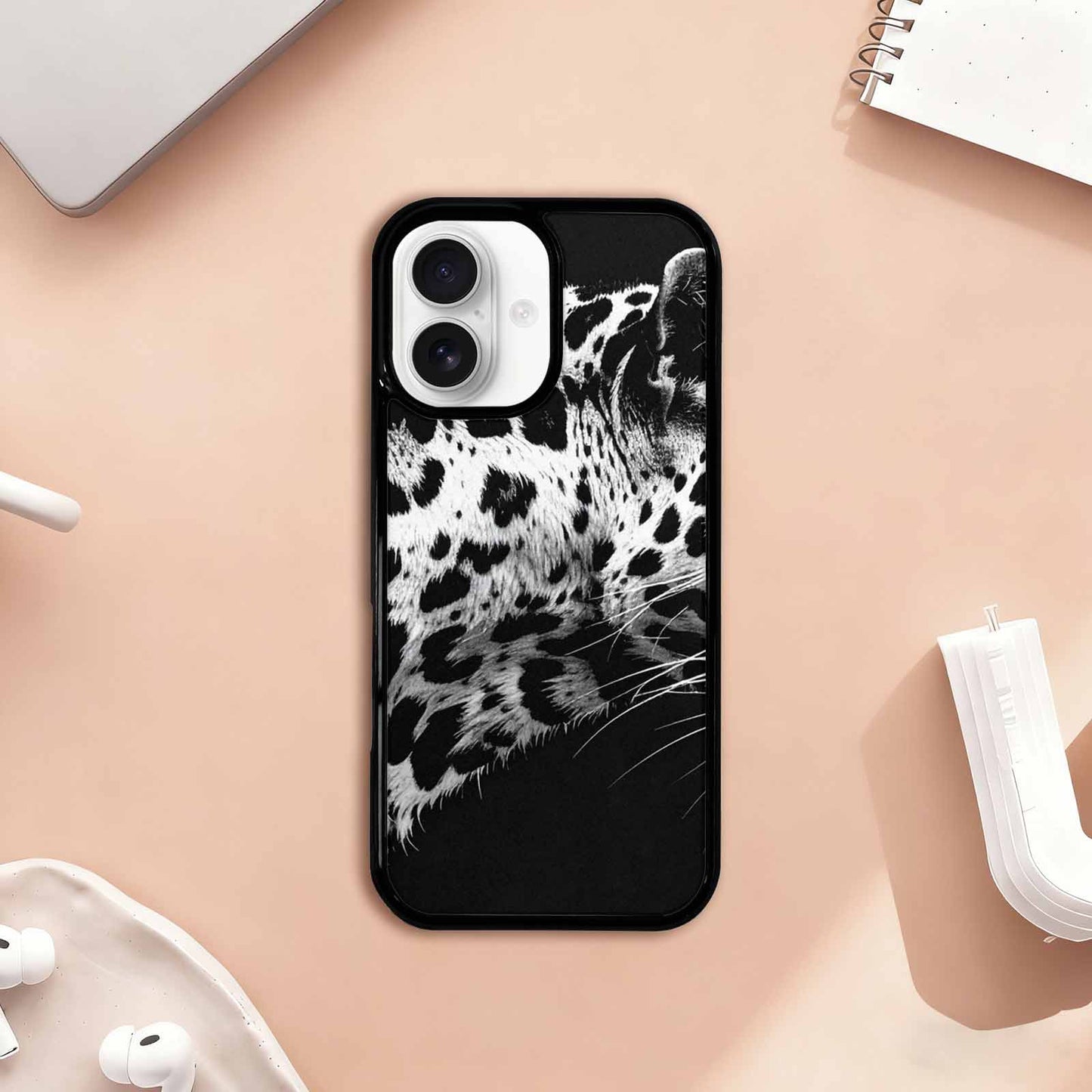 iPhone 17 Case — Leopard Print Black And Animal Print, Personalized Phone Case