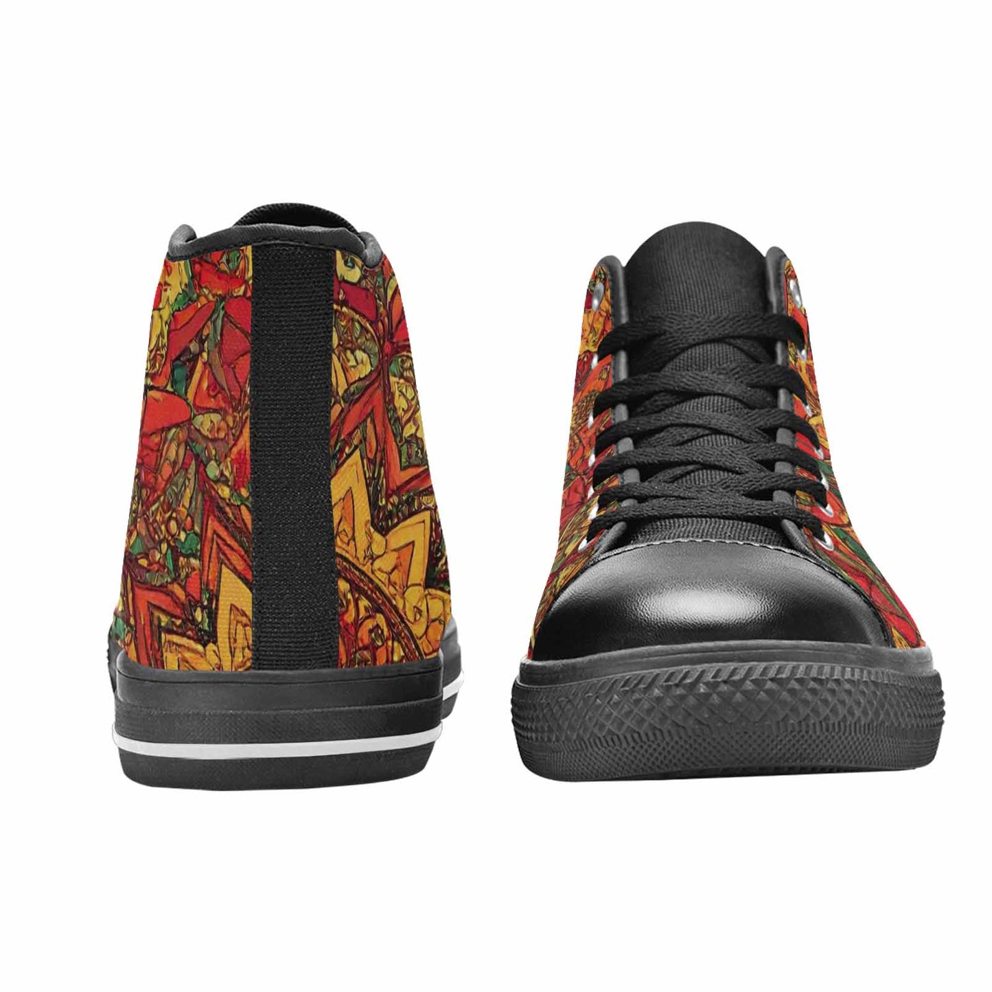 WOMEN'S Mandala Lions High Top Canvas Dark Academia Shoes