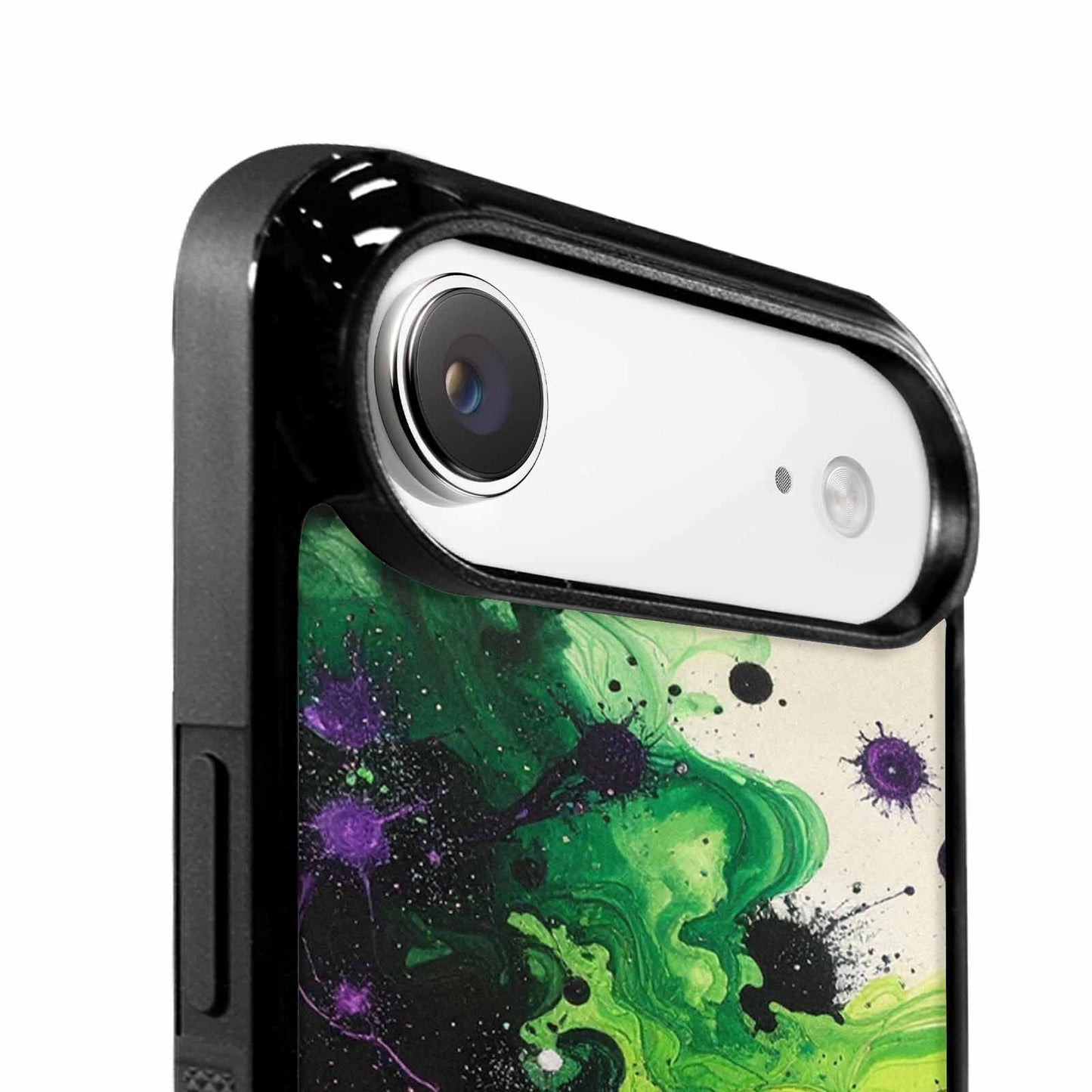 iPhone 17 Air Case — Black Green Ink Galaxy Nebula Galaxy, Unique Phone Case Design