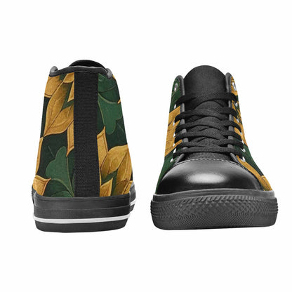 MEN'S Sunflower Mandala Kaleidoscope High Top Canvas Y2K Custom Sneakers