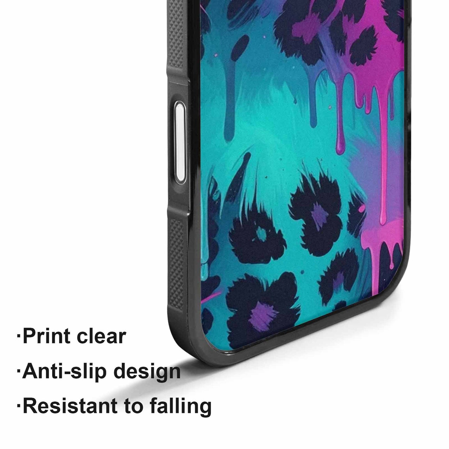 iPhone 17 Case — Leopard Melting Neon Animal Print, Custom Made Phone Cover