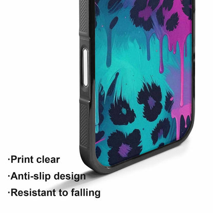 iPhone 17 Case — Leopard Melting Neon Animal Print, Custom Made Phone Cover