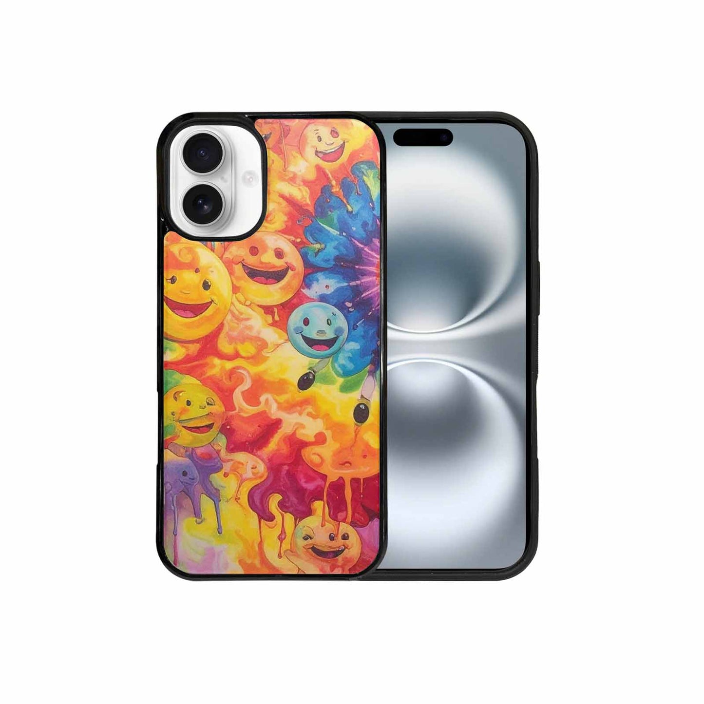 iPhone 16 Plus Case — Smiley Facessmiley Faces Tie D 4f3, Customized Protective Case