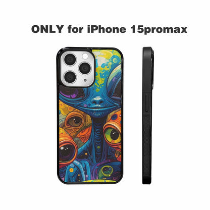iPhone 15 Pro Max Case — Cartoon Alien Characters, Customized Protective Case