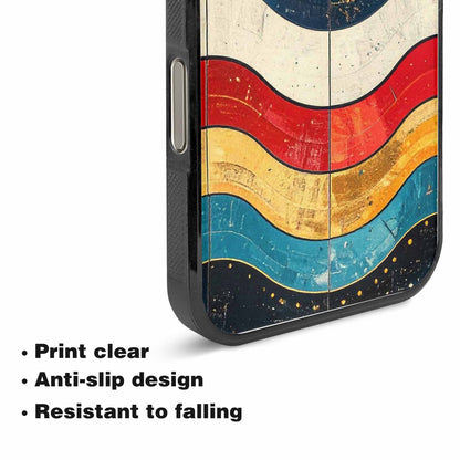 iPhone 15 Pro Max Case — Retro Wave Scallop Stripe Small Lma, Custom Designed Case Cover