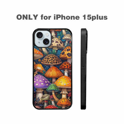 iPhone 15 Plus Case — Mushrooms Pattern Hundreds Of 0x7, Personalized Phone Case