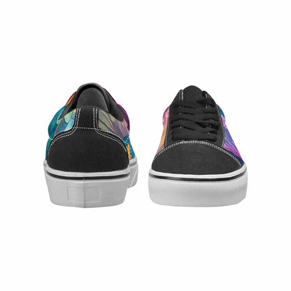 MEN'S Fish Scale Coral Canvas Lace-Up Wallpaper Art Sneakers