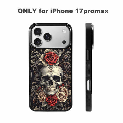 iPhone 17 Pro Max Case — Skull Dark Art Gothic Print Gothic, Custom Printed Phone Case