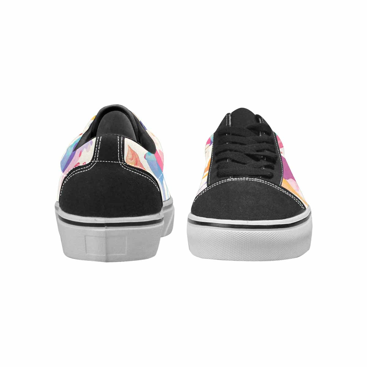 WOMEN'S Ice Cream Motif Ice Lace-Up Canvas Surreal Custom Shoes