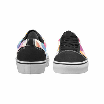 WOMEN'S Ice Cream Motif Ice Lace-Up Canvas Surreal Custom Shoes