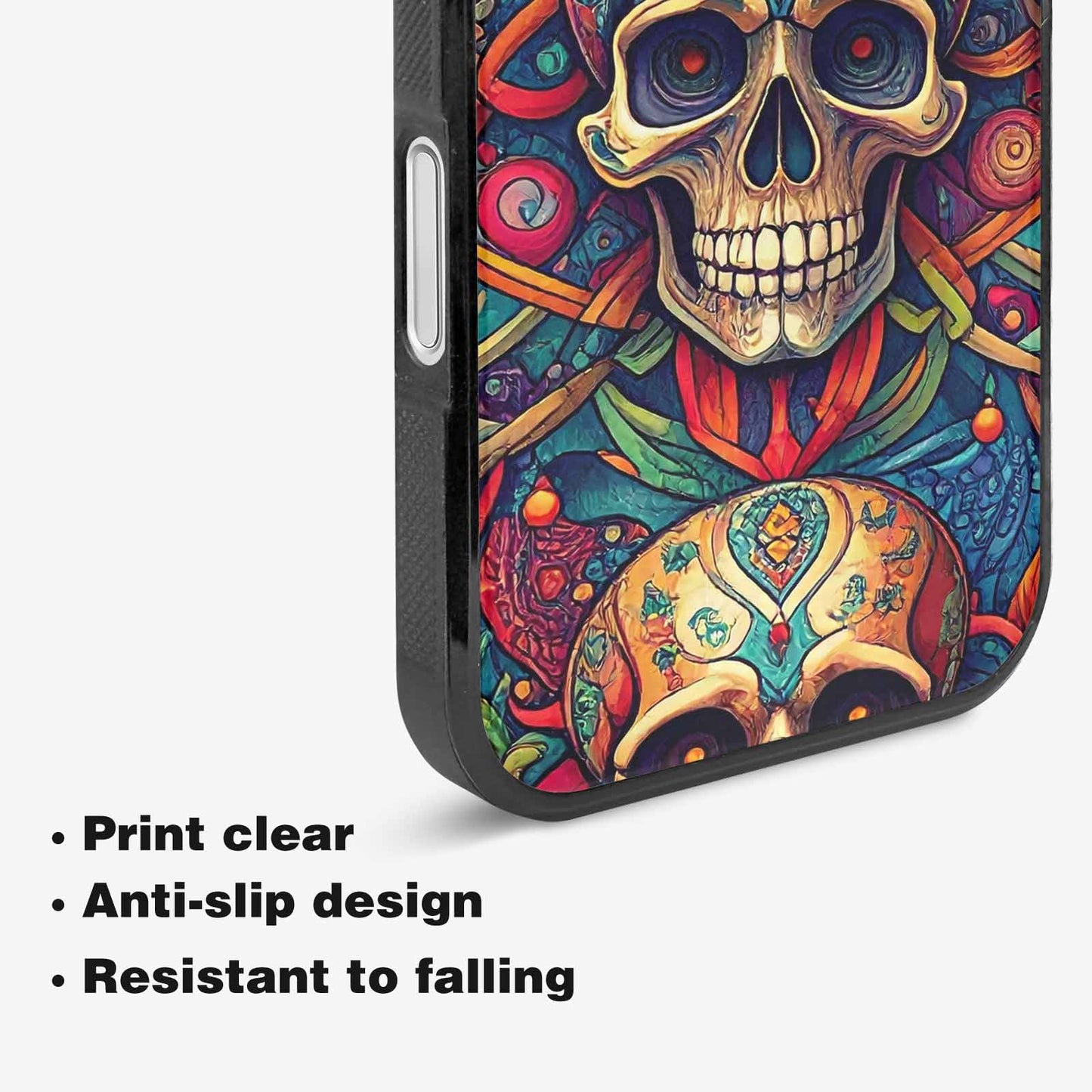 iPhone 16 Case — Sacred Geometry Lots Of Skulls Seamless, Custom Art Phone Cover