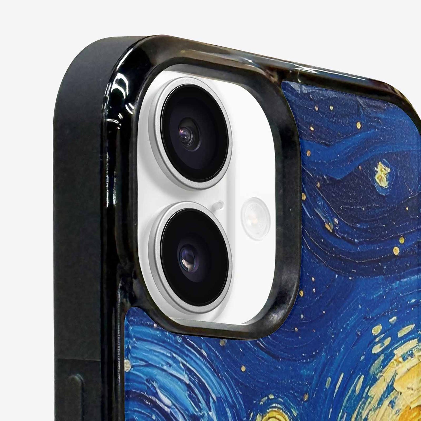 iPhone 16 Plus Case — Swirling Deep Blue Night Sky Filled, Custom Phone Case