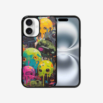 iPhone 16 Case — Aliens Camomelting Aliens Patt Sex, Unique Phone Case Design