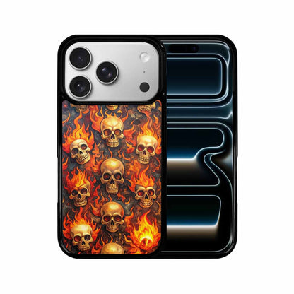 iPhone 17 Pro Case — Skulls Flaming Skulls Small Skull Gothic, Custom Designed Case Cover