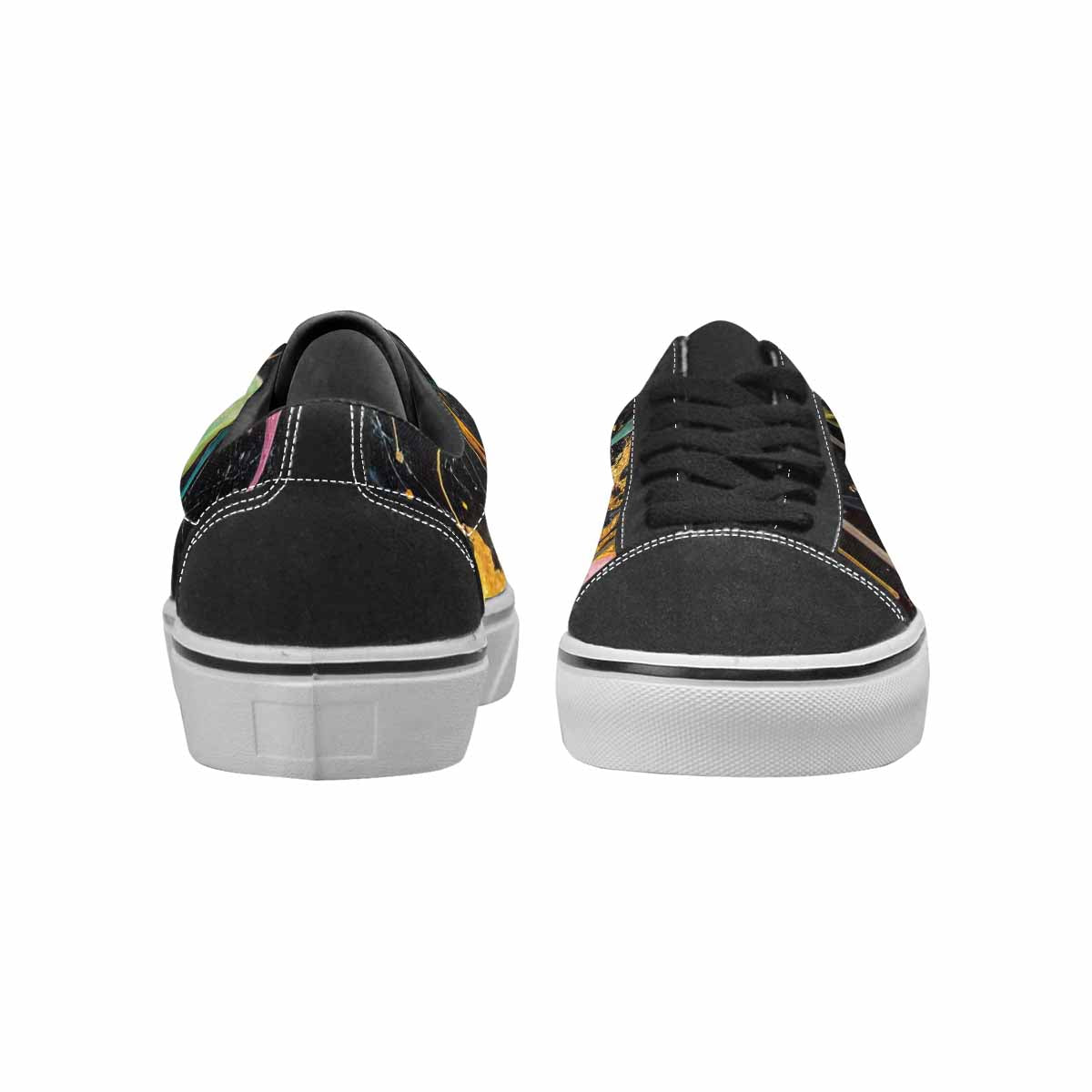 WOMEN'S Aliens  Marble Melting Lace-Up Canvas Dreamlike Custom Shoes