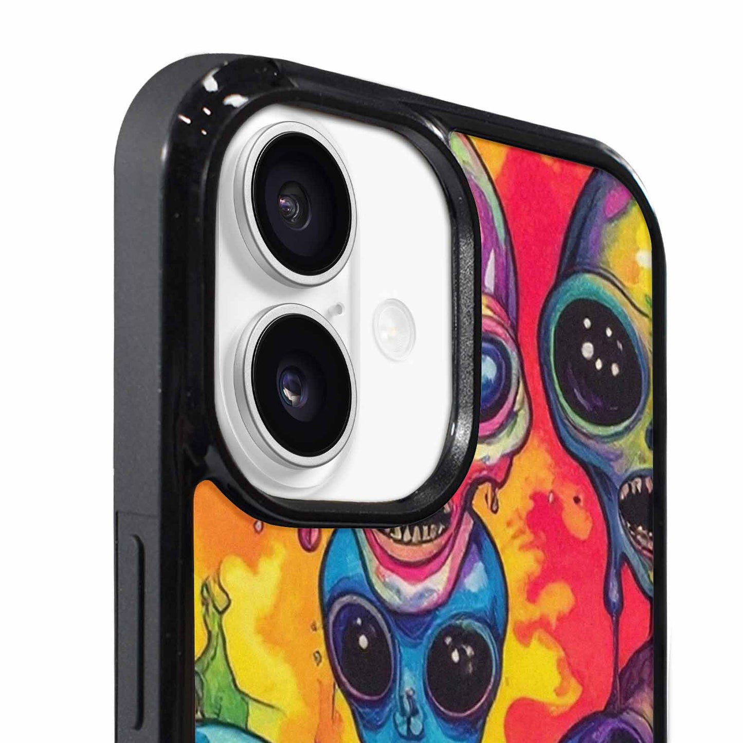 iPhone 17 Case — Melting Aliens Pattern Alien Scifi, Unique Phone Case Design