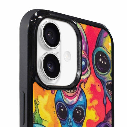 iPhone 17 Case — Melting Aliens Pattern Alien Scifi, Unique Phone Case Design