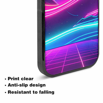 iPhone 15 Plus Case — 1980s Neon Cartoon Art Pattern, Custom Art Phone Cover