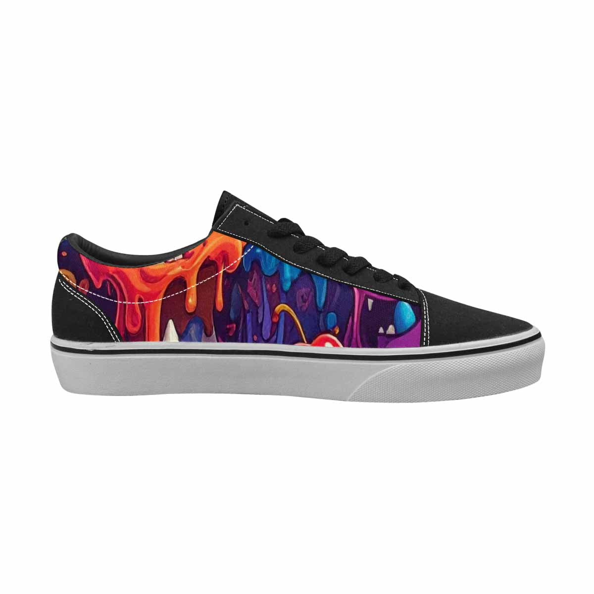 WOMEN'S Melting Ice Cream Monster Lace-Up Canvas Y2K Custom Shoes