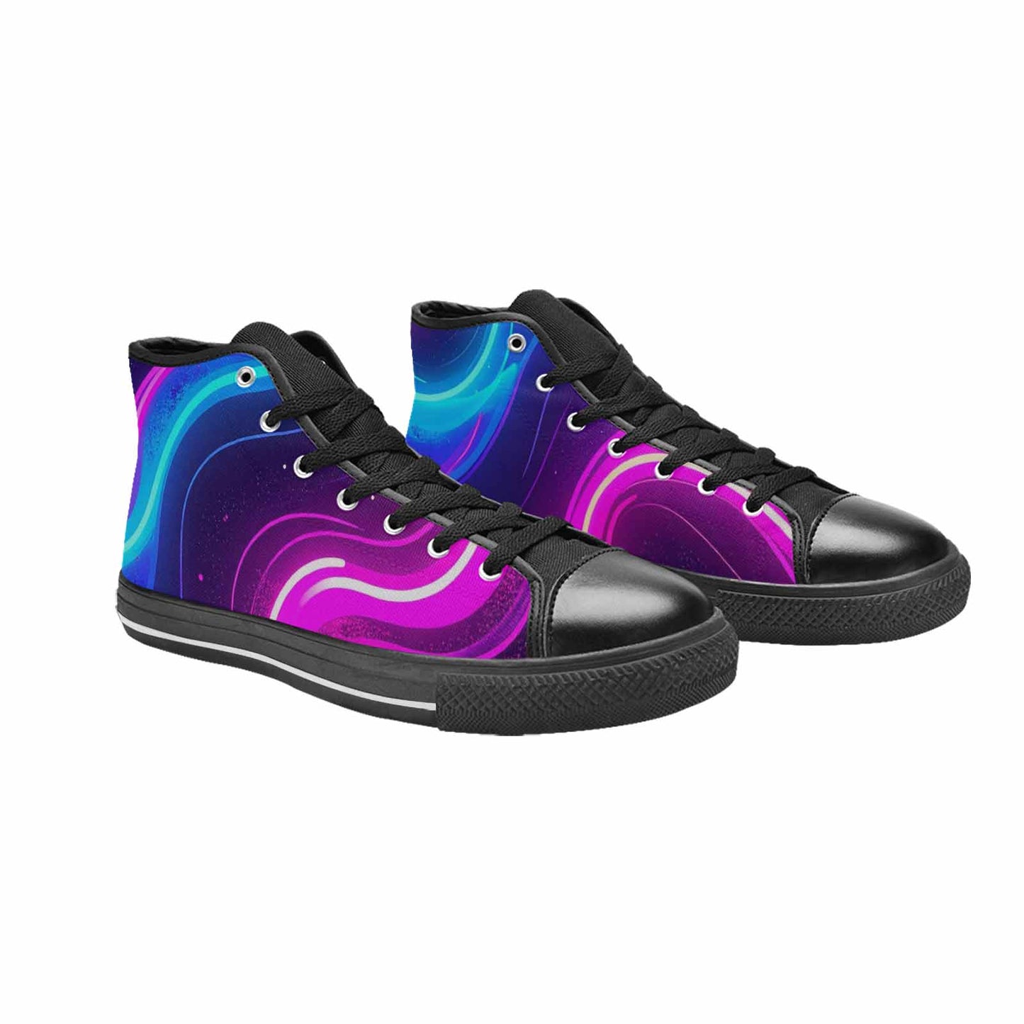 MEN'S 80S Neon Cartoon High Top Canvas Dark Academia Custom Shoes