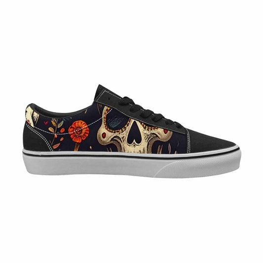 WOMEN'S Mushrooms And Skulls Canvas Lace-Up Cottagecore Sneakers