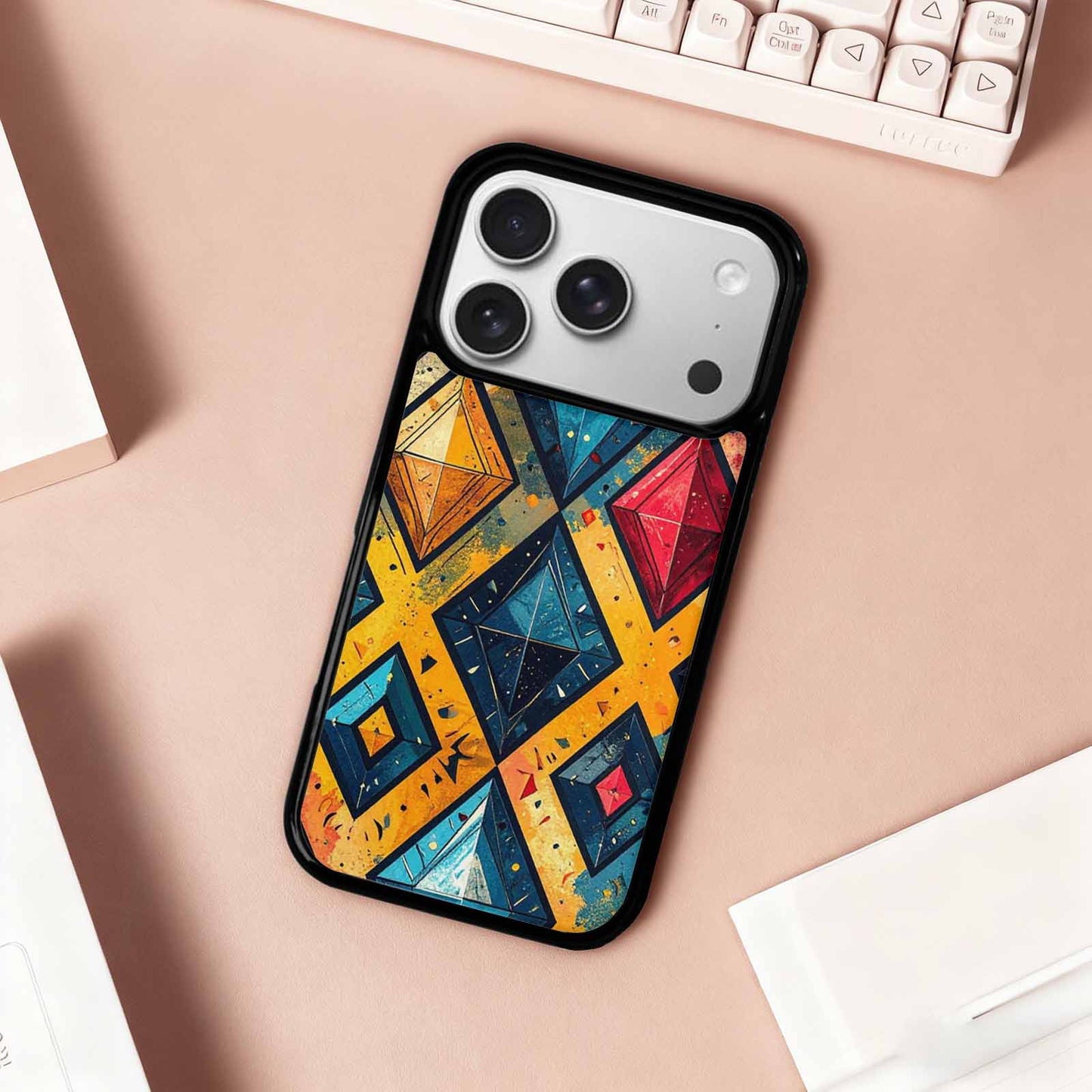 iPhone 17 Pro Case — Vintage Summer Diamond Retro Vintage, Custom Made Phone Cover